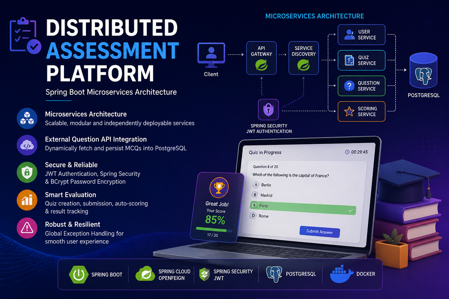 Distributed assessment platform screenshot